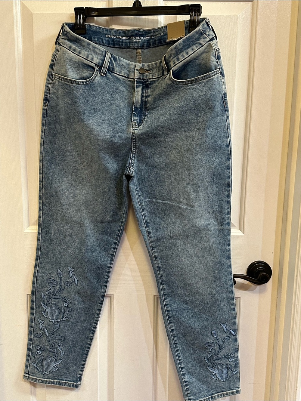 Chicos Perfect Stretch Slim Leg Ankle Girl Friend Jeans NWT